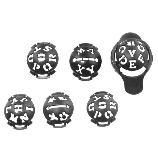 Practical Hollow Alphabet Training Aids Golf Ball Line Alignment Marks Tool Set Golf Scriber Drawing Templates Golf Line Marker - Gofer It Golf
